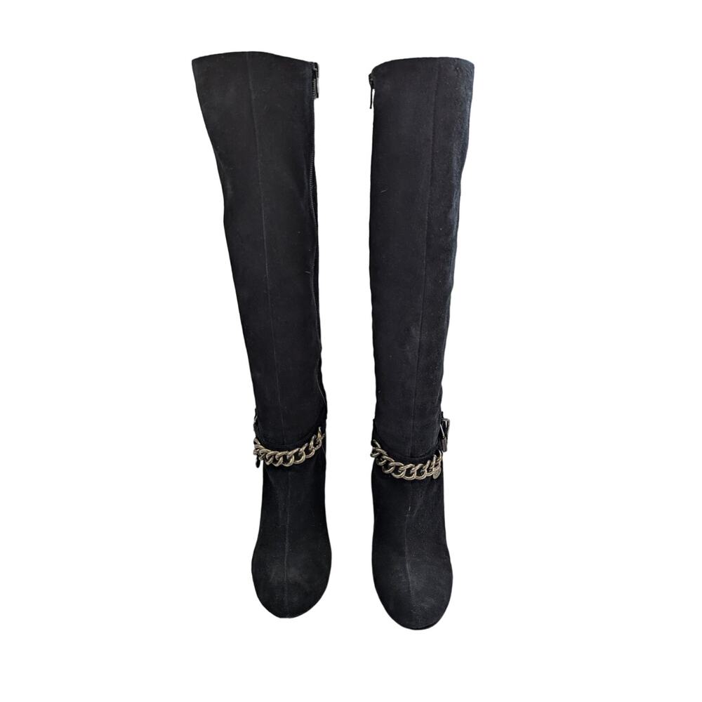 Bcbgeneration! Merry Black Suede Leather Wedge He… - image 5